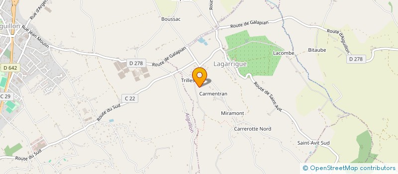 localisation de l'entreprise SCI GARRIGA  LAGARRIGUE