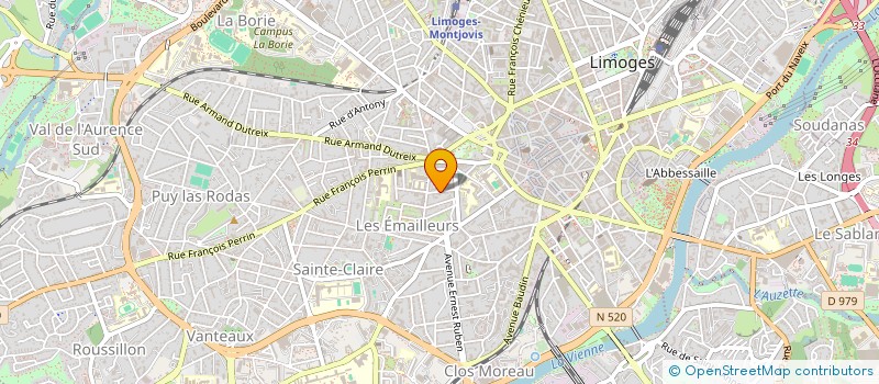 localisation de l'entreprise SCI GARRIGOU LAGRANGE à LIMOGES