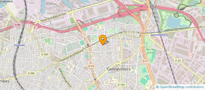 localisation de l'entreprise SCI GASCHET PERE ET FILLES à GENNEVILLIERS