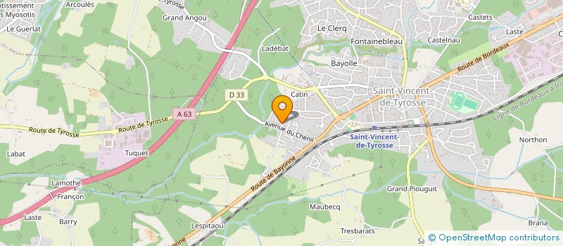 localisation de l'entreprise SCI GASPARD à SAINT-VINCENT-DE-TYROSSE