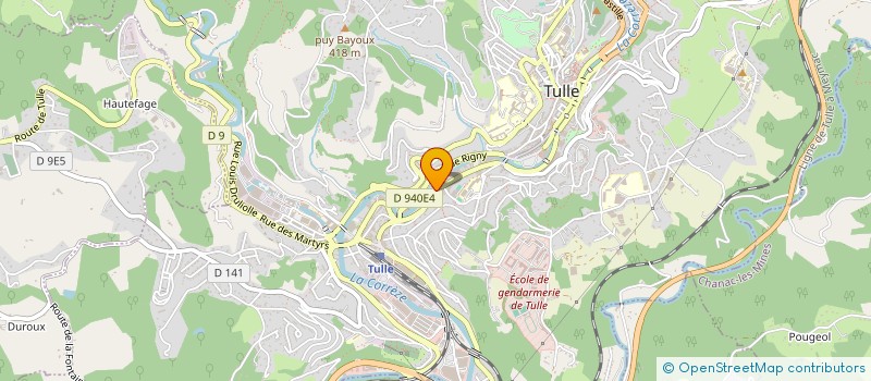 localisation de l'entreprise SCI GASPAROUX JULLARD CONDAT REBEYROTTE  TULLE