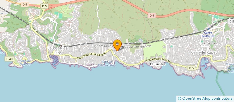 localisation de l'entreprise SCI GASPIERRE  SAUSSET-LES-PINS