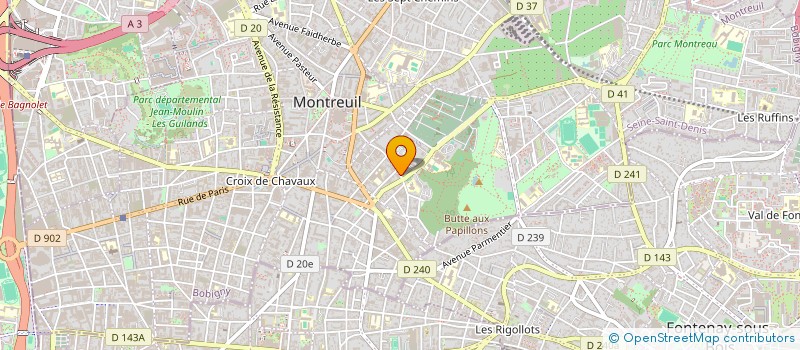 localisation de l'entreprise SCI GASTON LAURIAU 2022  MONTREUIL