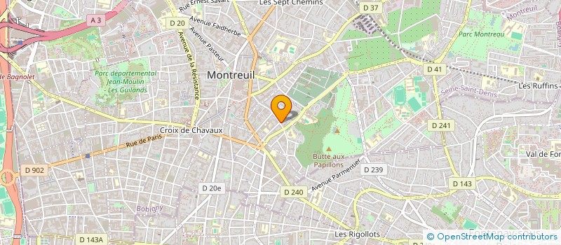 localisation de l'entreprise SCI GASTON LAURIAU 67 à MONTREUIL