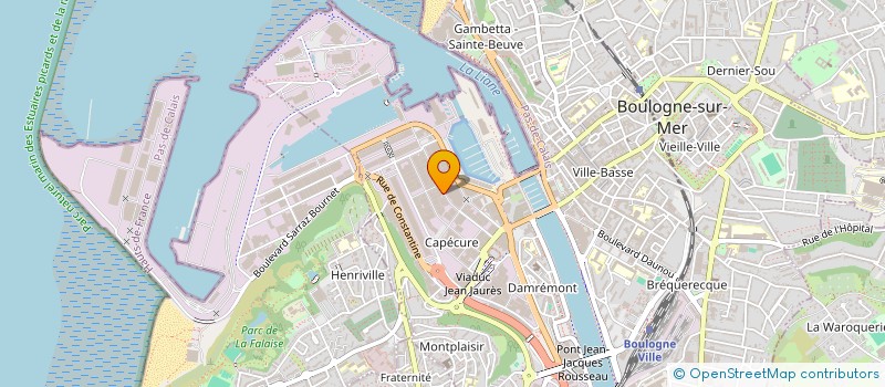 localisation de l'entreprise SCI GASTON SEILLIER  BOULOGNE-SUR-MER