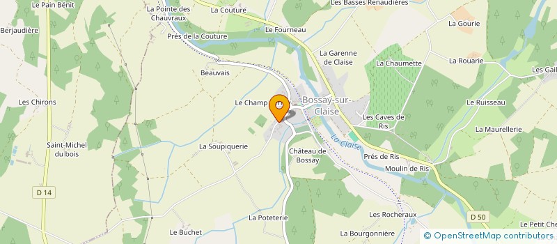 localisation de l'entreprise SCI GATAULT-BREJARD à BOSSAY-SUR-CLAISE