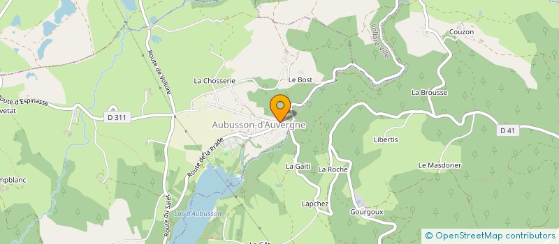 localisation de l'entreprise SCI GATBER  AUBUSSON-D'AUVERGNE