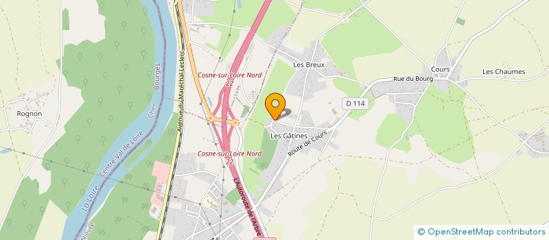 localisation de l'entreprise SCI GATINETTE à COSNE COURS SUR LOIRE