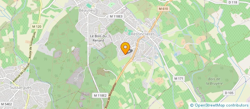 localisation de l'entreprise SCI GAUCEL  RESTINCLIERES