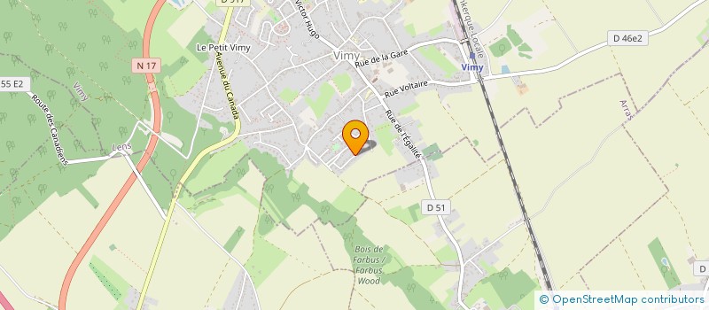 localisation de l'entreprise SCI GAUGUIN  VIMY