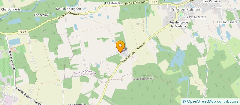 localisation de l'entreprise SCI GAUTHIER ALAIN REHABILITATION ....  TOUR-EN-SOLOGNE