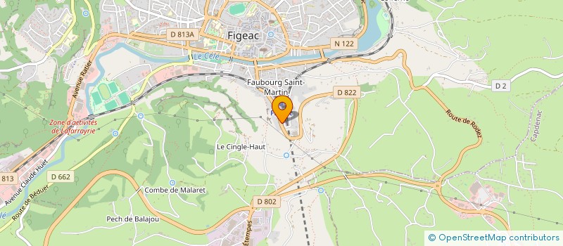 localisation de l'entreprise SCI GAUZENS à FIGEAC