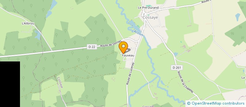 localisation de l'entreprise SCI GAVARD à COSSAYE