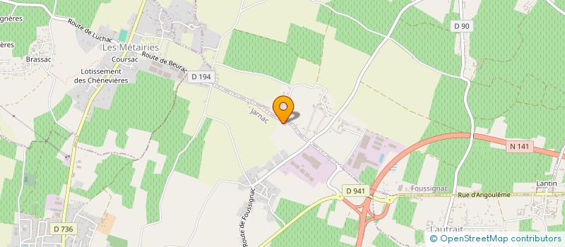 localisation de l'entreprise SCI GAVILLON NAULLEAUD à JARNAC
