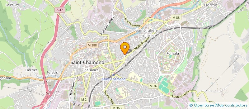 localisation de l'entreprise SCI GAYANE  SAINT-CHAMOND