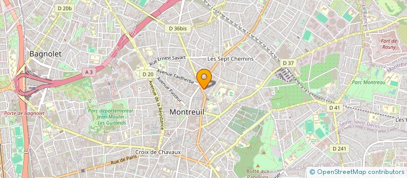 localisation de l'entreprise SCI GAZAGNE à MONTREUIL