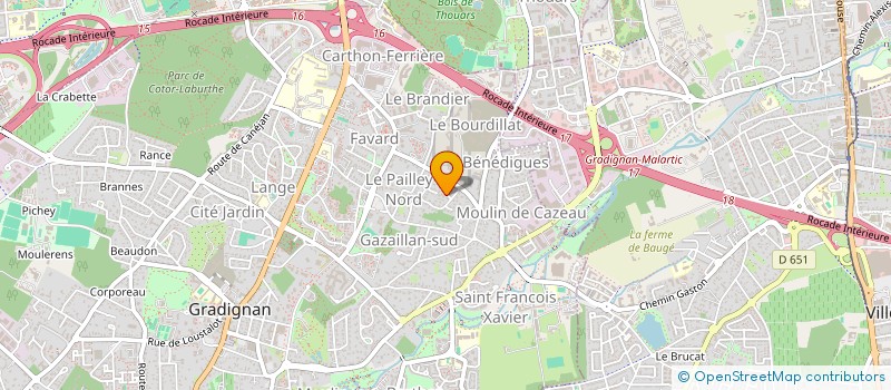 localisation de l'entreprise SCI GAZAILLAN  GRADIGNAN