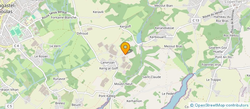 localisation de l'entreprise SCI GAZANIA  PLOUGASTEL-DAOULAS