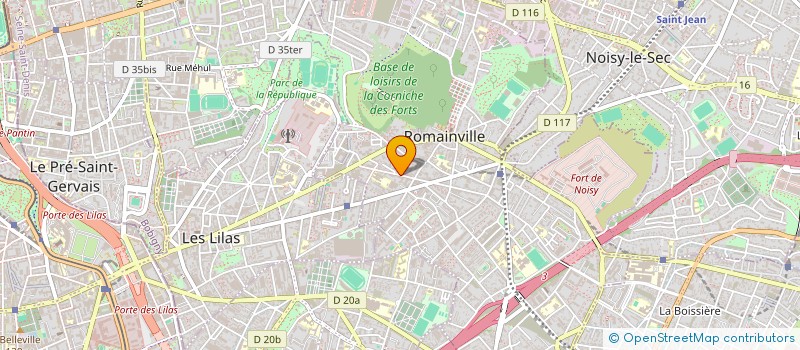 localisation de l'entreprise SCI GB2L à ROMAINVILLE