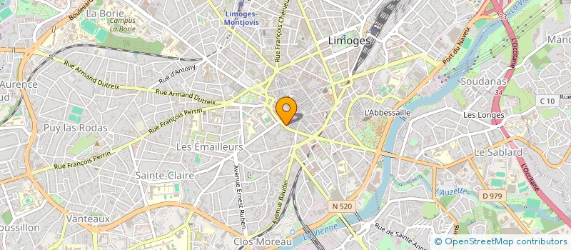 localisation de l'entreprise SCI GB44 à LIMOGES