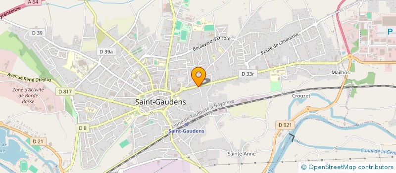 localisation de l'entreprise SCI GBATIS  SAINT-GAUDENS