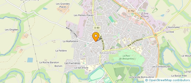 localisation de l'entreprise SCI GBB  BEAUPREAU-EN-MAUGES