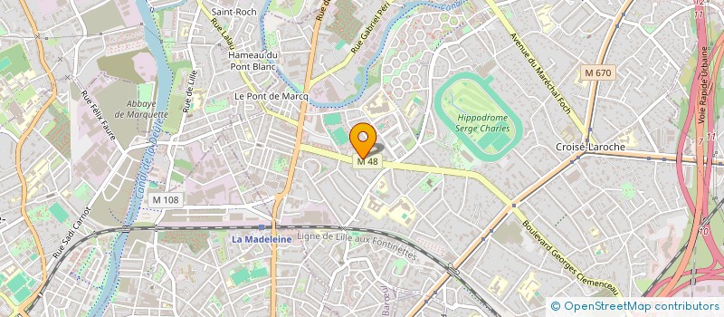 localisation de l'entreprise SCI GBH CLEMENCEAU à MARCQ-EN-BARŒUL