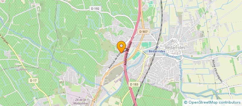 localisation de l'entreprise SCI GBJI  BEDARRIDES