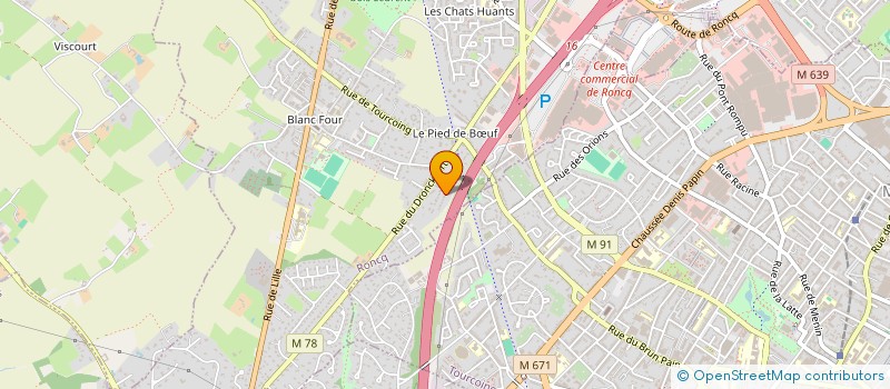 localisation de l'entreprise SCI GBM à RONCQ