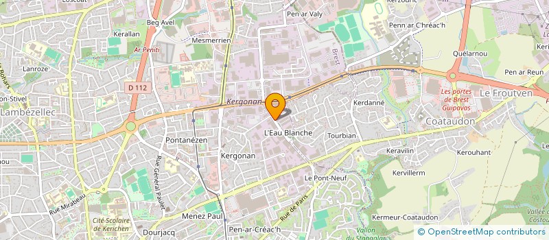 localisation de l'entreprise SCI GC EAU BLANCHE  BREST