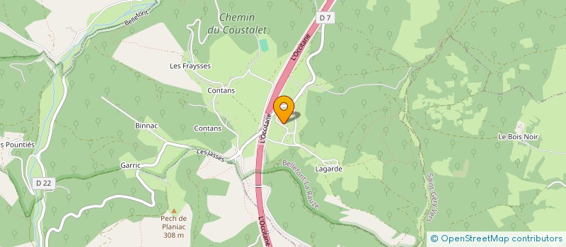 localisation de l'entreprise SCI GDC  BELLEFONT-LA RAUZE