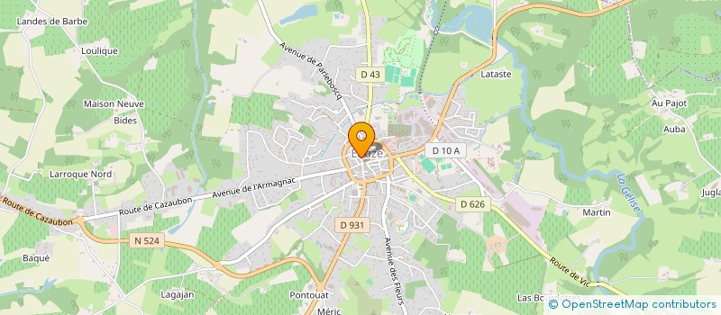 localisation de l'entreprise SCI GDL  EAUZE