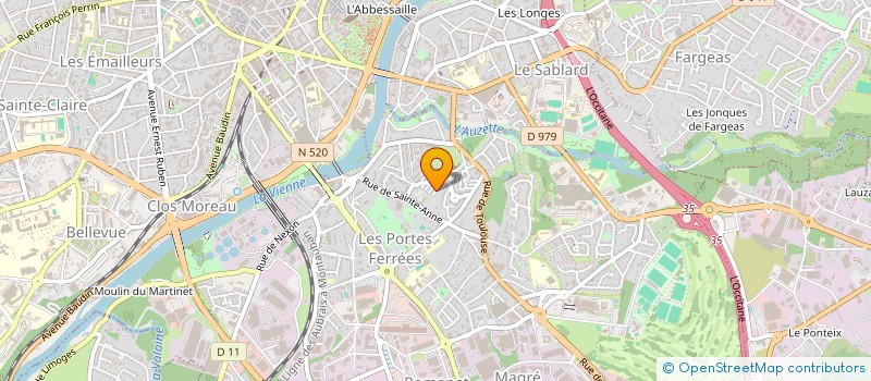 localisation de l'entreprise SCI GEBATI à LIMOGES