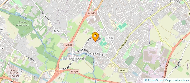 localisation de l'entreprise SCI GECOPAVE  HEM