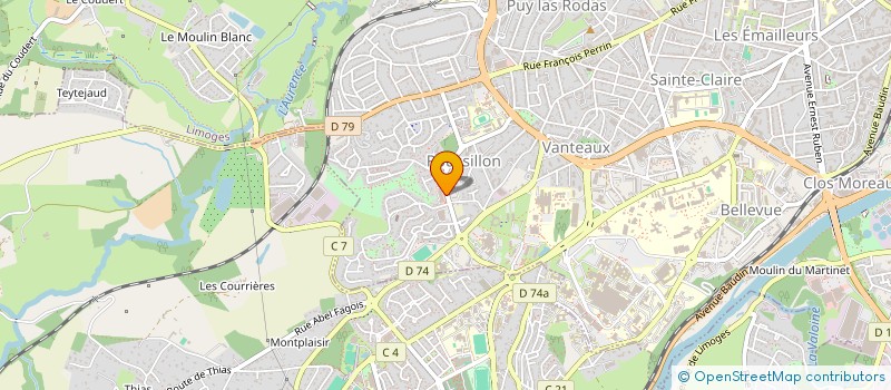 localisation de l'entreprise SCI GECRI à LIMOGES