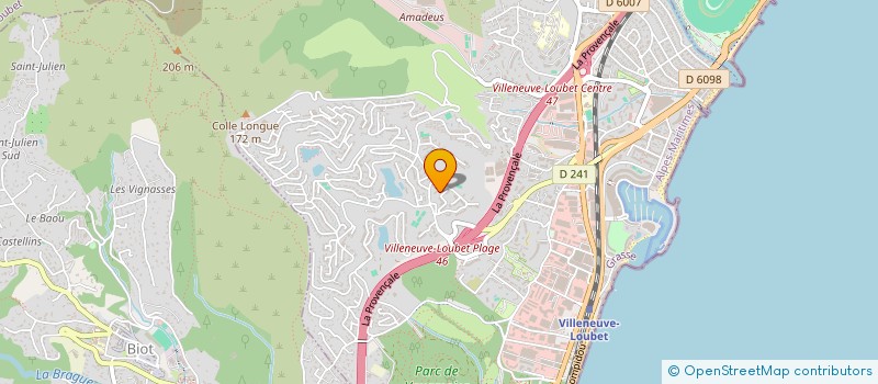 localisation de l'entreprise SCI GECYL à VILLENEUVE-LOUBET