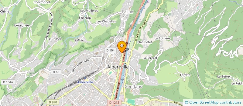 localisation de l'entreprise SCI GEDEON  ALBERTVILLE