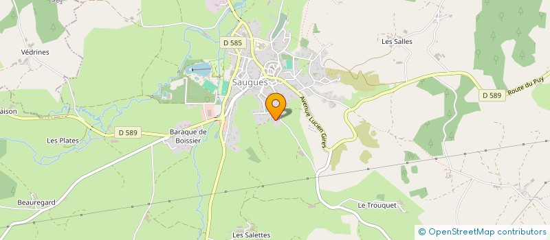 localisation de l'entreprise SCI GEJH  SAUGUES