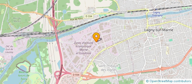 localisation de l'entreprise SCI GELIMAC VAL D'EUROPE  LAGNY-SUR-MARNE