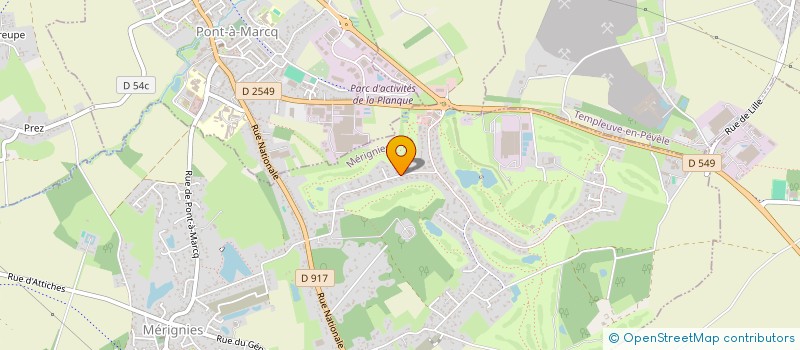 localisation de l'entreprise SCI GELLERT INVESTISSEMENT à MERIGNIES