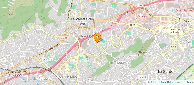 localisation de l'entreprise SCI GEMINARD à LA VALETTE DU VAR