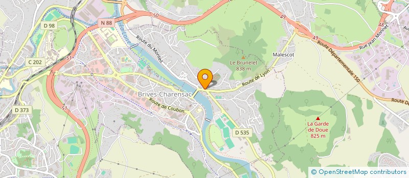 localisation de l'entreprise SCI GENAT  BRIVES-CHARENSAC