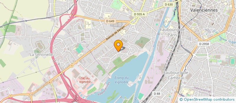 localisation de l'entreprise SCI GENDRE-LEURIDAN  VALENCIENNES