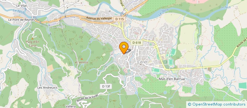 localisation de l'entreprise SCI GENE  CERET