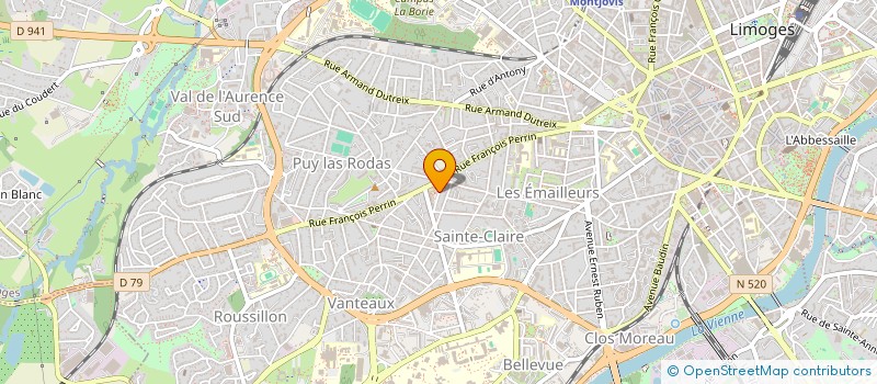 localisation de l'entreprise SCI GENERAL LECLERC  LIMOGES