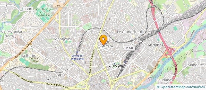 localisation de l'entreprise SCI GENERAL MARCEAU à LIMOGES
