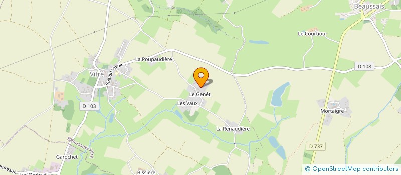 localisation de l'entreprise SCI GENET BOX  BEAUSSAIS-VITRE