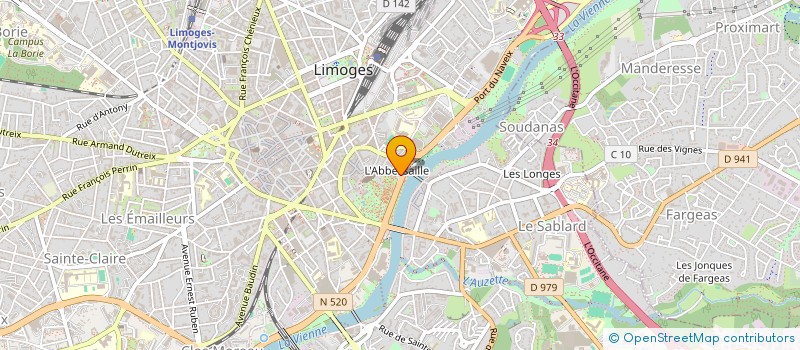 localisation de l'entreprise SCI GENIE POUSSIERE à LIMOGES