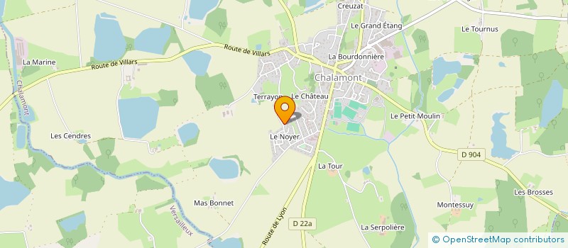 localisation de l'entreprise SCI GENILLON à CHALAMONT