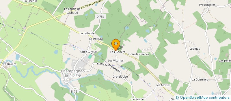 localisation de l'entreprise SCI GENIMMO à CHAMPAGNAC-LA-RIVIERE